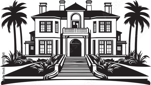 Design Harmony Crest Artistic Logo of a Modern Villa for Sophisticated Appeal 