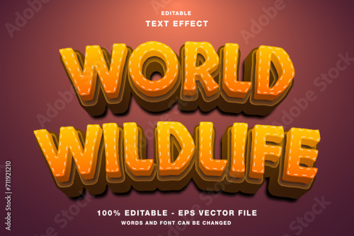 World Wildlife Editable Text Effect