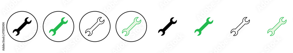 Wrench icon set. repair icon vector. tools icon vector Wrench icon set. repair icon vector. tools icon vector