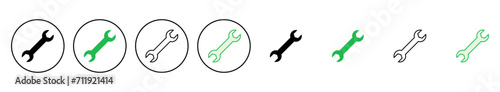 Wrench icon set. repair icon vector. tools icon vector