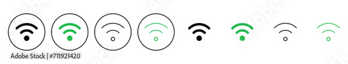Wifi icon set. signal vector icon. Wireless  icon vector