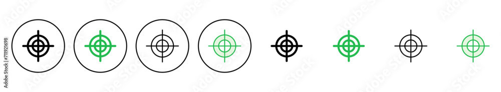 Target icon set. goal icon vector. target marketing icon vector Target icon set. goal icon vector. target marketing icon vector