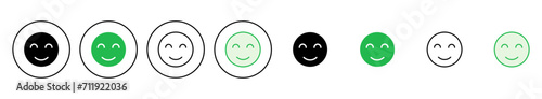 smile icon set. smile emoticon icon. feedback