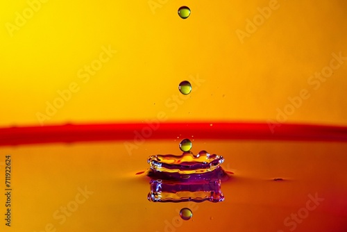 Drop photography, water, high-speed photography, craters, drops, play of colours