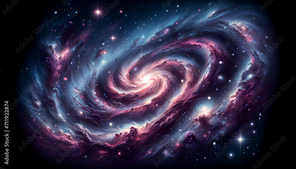 Spiral Galaxy in Space Illustration Spiral Galaxy in Space Illustration