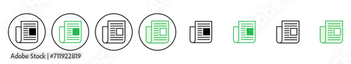 Newspaper icon set. news paper vector sign