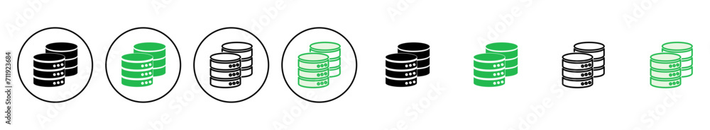 Database icon set. database vector icon Database icon set. database vector icon