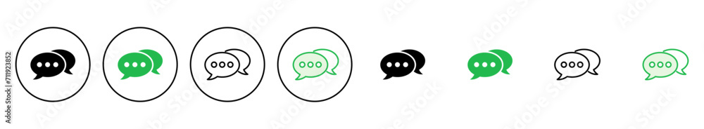 Chat icon set. speech bubble icon. comment icon vector. message. contact us Chat icon set. speech bubble icon. comment icon vector. message. contact us