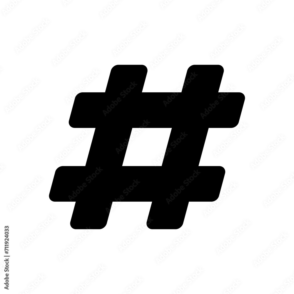 Fototapeta premium hastag icon symbol vector template