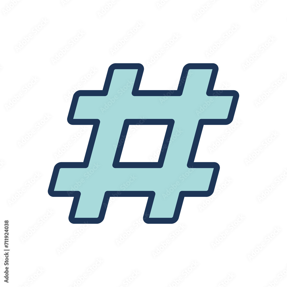 Fototapeta premium hastag icon symbol vector template