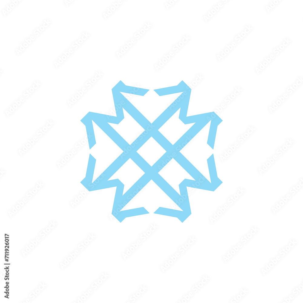 Abstract symbol made of snowflakes Abstract symbol made of snowflakes