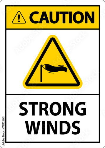 Water Safety Sign Caution - Strong Winds