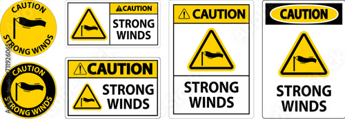 Water Safety Sign Caution - Strong Winds