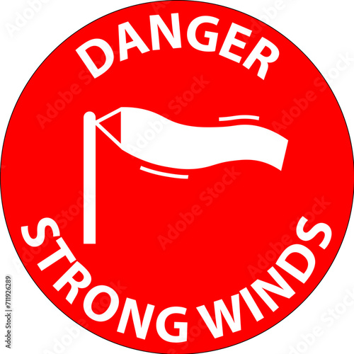 Water Safety Sign Danger - Strong Winds