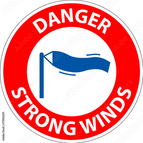 Water Safety Sign Danger - Strong Winds