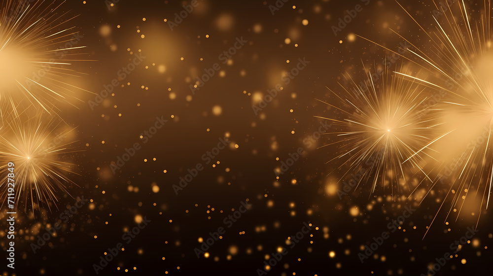 Fototapeta premium Beautiful fireworks background at night for holiday decoration