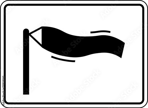 Water Safety Sign Warning - Strong Winds