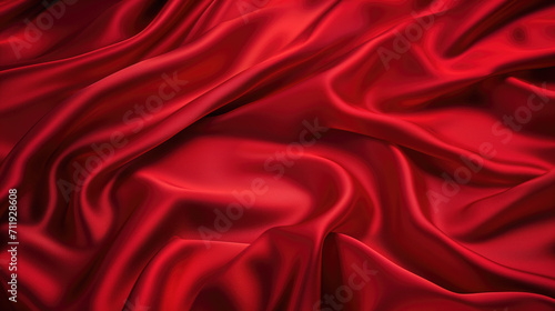 Abstract background of satin luxury cloth texture or elegant red silk fabric.