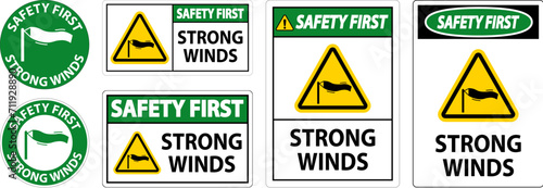 Water Safety First Sign - Strong Winds