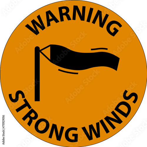 Water Safety Sign Warning - Strong Winds