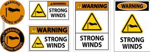 Water Safety Sign Warning - Strong Winds