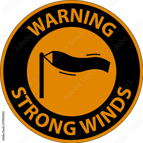Water Safety Sign Warning - Strong Winds