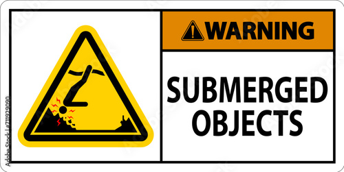 Water Safety Sign Warning - Submerged Objects
