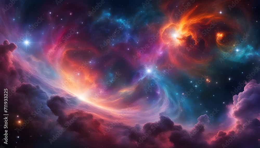 wallpaper of cosmic scene featuring a vibrant and colorful nebula with swirling gases and celestial wonders background. wallpaper of cosmic scene featuring a vibrant and colorful nebula with swirling gases and celestial wonders background.