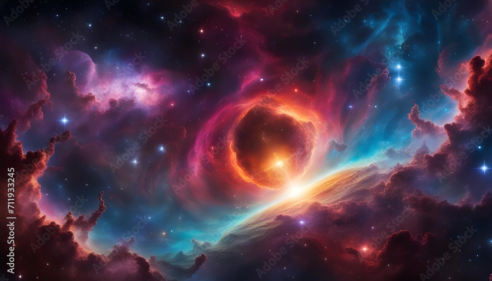wallpaper of cosmic scene featuring a vibrant and colorful nebula with swirling gases and celestial wonders background. wallpaper of cosmic scene featuring a vibrant and colorful nebula with swirling gases and celestial wonders background.
