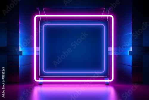  purple neon square background