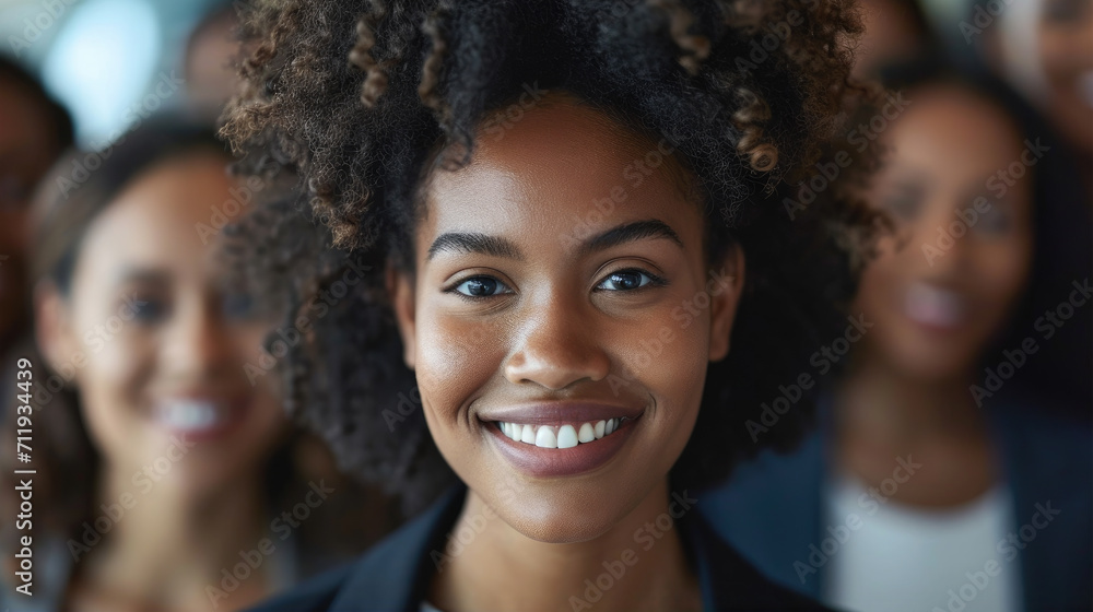 Fototapeta premium portrait of a happy african american business woman leader