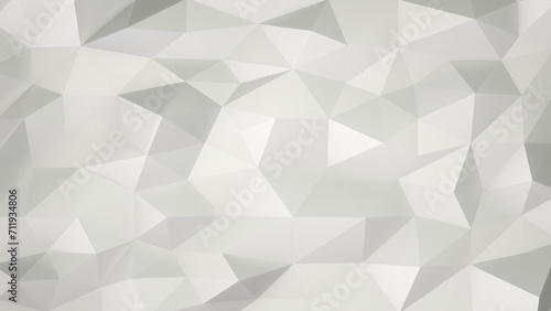 White low poly wall background - 3D render.