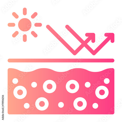 UV protection gradient icon