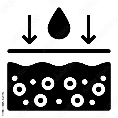 water drop glyph icon