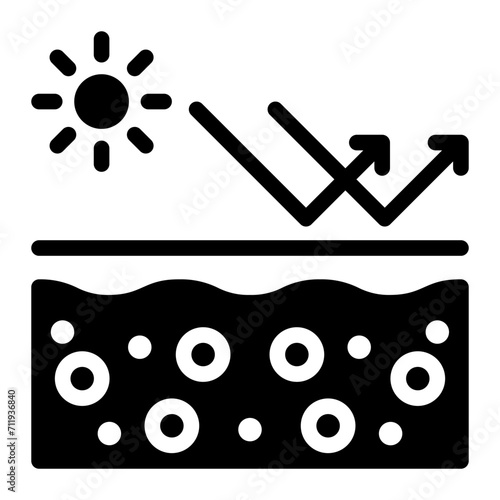 UV protection glyph icon