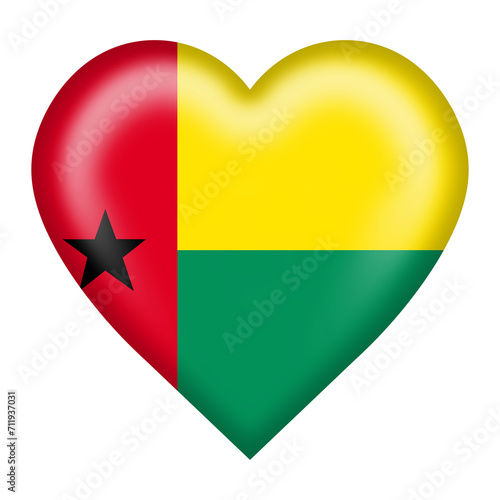 Guinea-Bissau flag heart button with clipping path Free Download Guinea-Bissau flag heart button with clipping path - GFXLoad