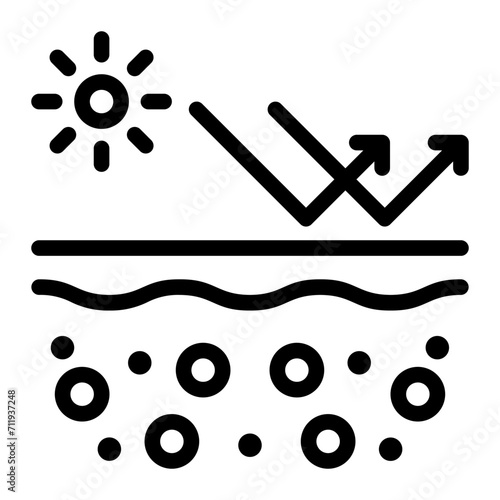 UV protection line icon