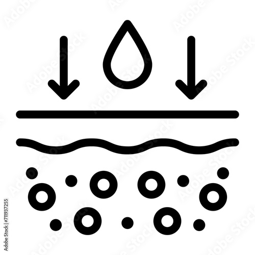 water drop line icon