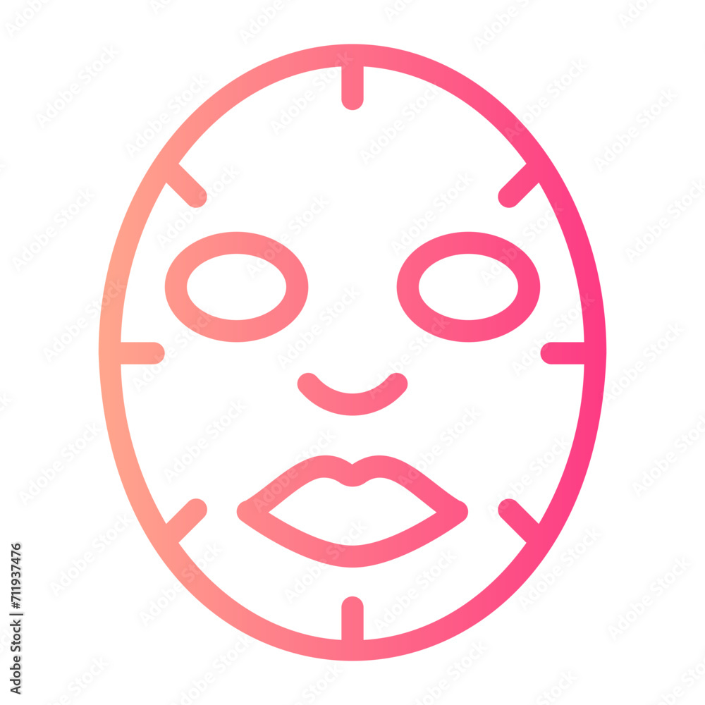 face mask gradient icon face mask gradient icon