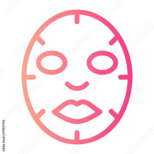 face mask gradient icon