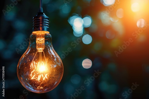 lightbulb glowing brightly, symbolizing creativity and innovation Concept of investing in their ideas