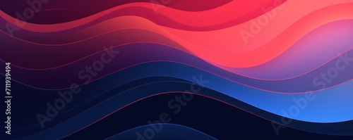 Colorful animated background, in the style of linear patterns and shapes, rounded shapes, dark sky blue and ruby, flat shapes