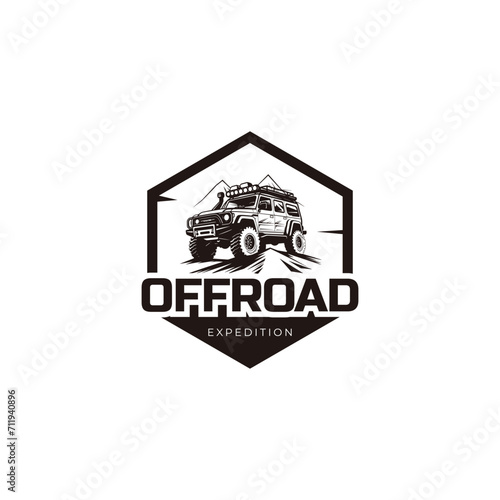 Adventure offroad overland SUV vector logo