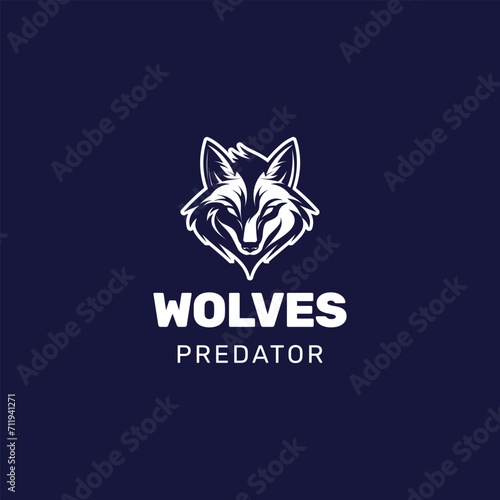 Wolf Vintage Logo Stock Vector 