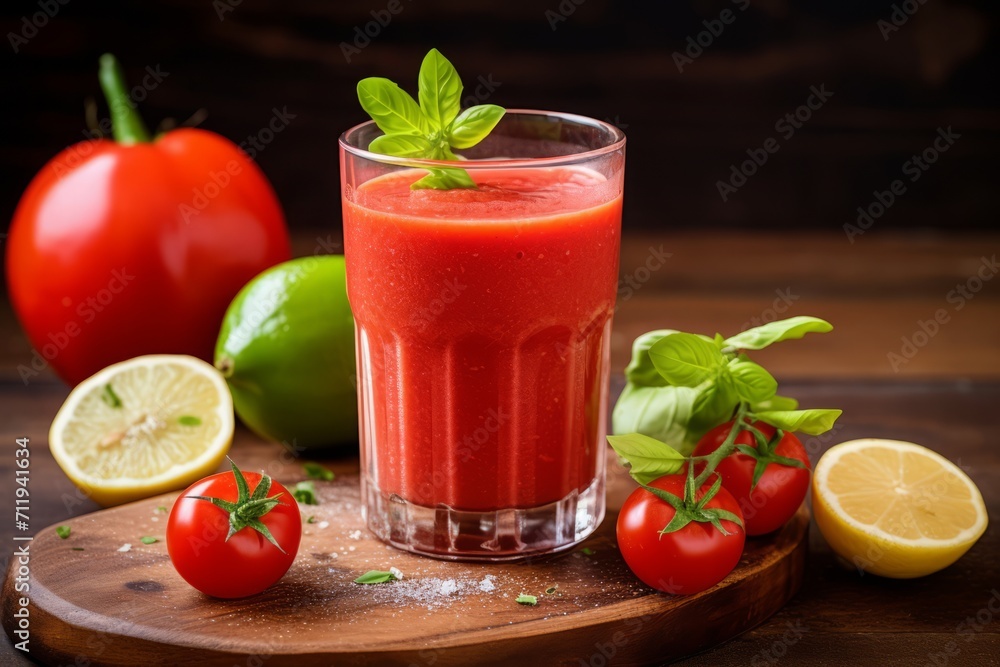 A Bright and Invigorating Tomato Juice with Lemon and Pepper Ready to Boost Your Morning Routine A Bright and Invigorating Tomato Juice with Lemon and Pepper Ready to Boost Your Morning Routine