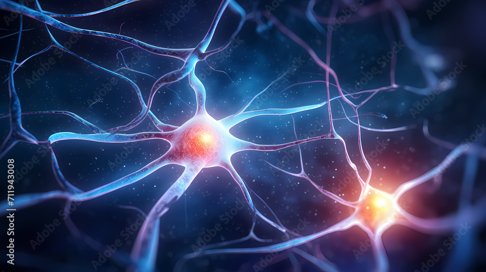 Nervous system, central nervous cells of the brain, neuroscience background Nervous system, central nervous cells of the brain, neuroscience background