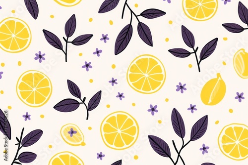 Lemon and lavender simple cute minimalistic random satisfying item pattern