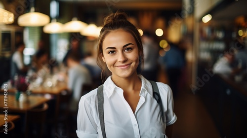 Portrait of a young waitress