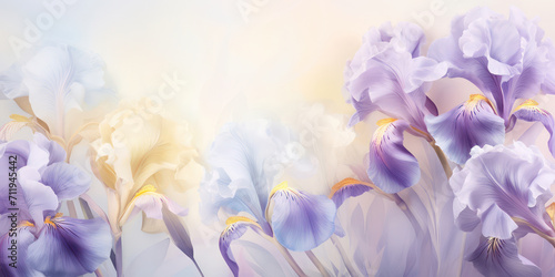 Nature s Delicate Symphony  Floral Bliss on a Pastel Spring Background