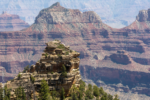 White Rock Outcropping Stands In Contrast To The Red Rocks Deeper In The Grand Canyon photo